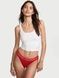Трусики-стринги женские хлопковые Victoria's Secret Logo Cotton Thong Panty красные sj6-vxl-259 фото 2