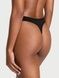 Трусики-стрінги жіночі бавовняні Victoria's Secret The Lacie Cotton Lace-Waist Thong чорні 8yd-tuj-vt9 фото 2
