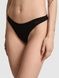 Трусики-стринги женские хлопковые PINK Victoria's Secret Logo Cotton High-Leg Thong черные sdk-top-rqq фото 1