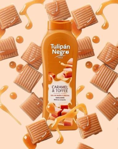 Гель для душа TULIPAN NEGRO Caramel & Toffee Карамельный крем и Ирис, 650 мл ac7-312 фото