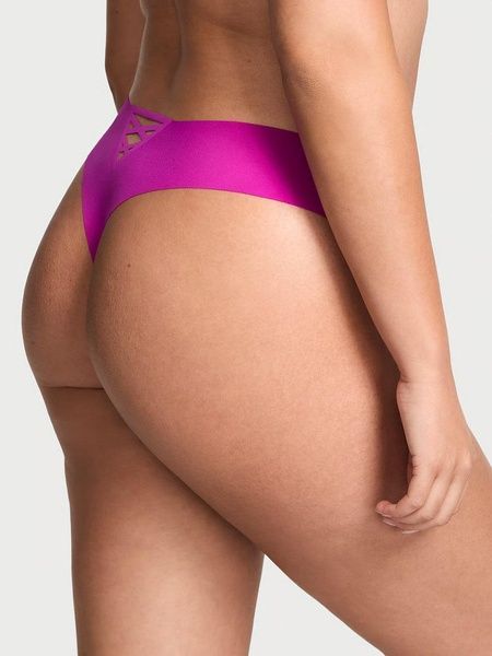 Трусики-стринги жіночі безшовні Victoria's Secret No Show Strappy Thong Panty фуксія f3j-mn4-y7l фото