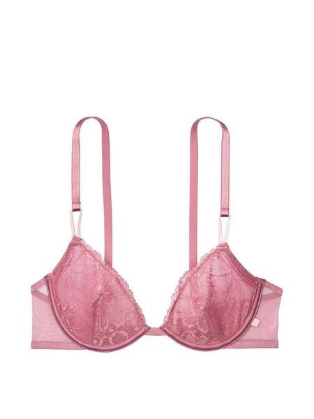 Бюстгальтер кружевной Victoria's Secret Sexy Tee Unlined Demi Bra розовый 1ba-mow-yz3 фото