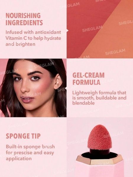 Рідкі матові рум'яна Sheglam Color Bloom Liquid Blush Matte Finish-Float On i2c-9cb фото