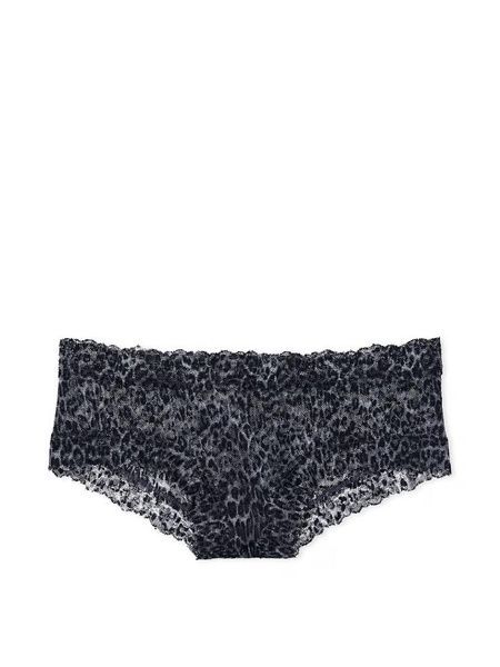 Трусики-чики женские кружевные Victoria's Secret Lace-Up Cheeky Panty серые 7g4-e75-nn7 фото