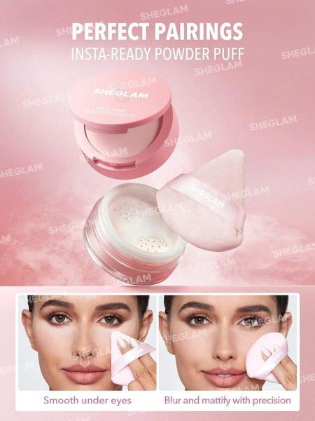 Пудра матуюча подвійна Sheglam Insta-Ready Face & Under Eye Setting Powder Duo-Bubblegum 0ca-015 фото