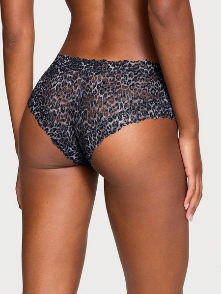 Трусики-чики женские кружевные Victoria's Secret Lace-Up Cheeky Panty серые 7g4-e75-nn7 фото