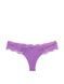 Трусики-стринги женские люксовые с кружевом Victoria's Secret Lace-Trim Thong Panty фиолетовые 21o-biy-lei фото 2