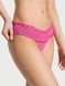 Трусики-стрінги жіночі мереживні Victoria's Secret Smocked Mesh Thong Panty рожеві mzv-m6x-oj0 фото 1
