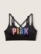 Спортивный топ с логотипом PINK Victoria's Secret Ultimate Lightly Lined черный 0000026 фото 1