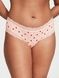 Трусики-чики женские хлопковые с кружевом Victoria's Secret Lace-Waist Cotton Cheeky Panty пудровые yye-zuj-3t8 фото 3