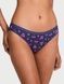 Трусики-бикини женские хлопковые Victoria's Secret Stretch Cotton Bikini Panty синие  nyk-zqz-v5r фото 1