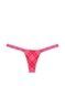 Трусики-стрінги жіночі бавовняні PINK Victoria's Secret Logo Cotton Shine Micro Thong Panty рожеві 9o8-8wl-nlx фото 2