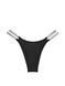 Бразилиана люксовые со стразами Victoria's Secret Double Shine Strap Smooth Brazilian Panty&nbsp;черные bi9-deq-m21 фото 1