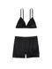Пижама бралет+шорты черная Victoria's Secret Jaguar Satin Triangle Bralette & Boxer Shorts Set o5w-hcz-zpn фото 2