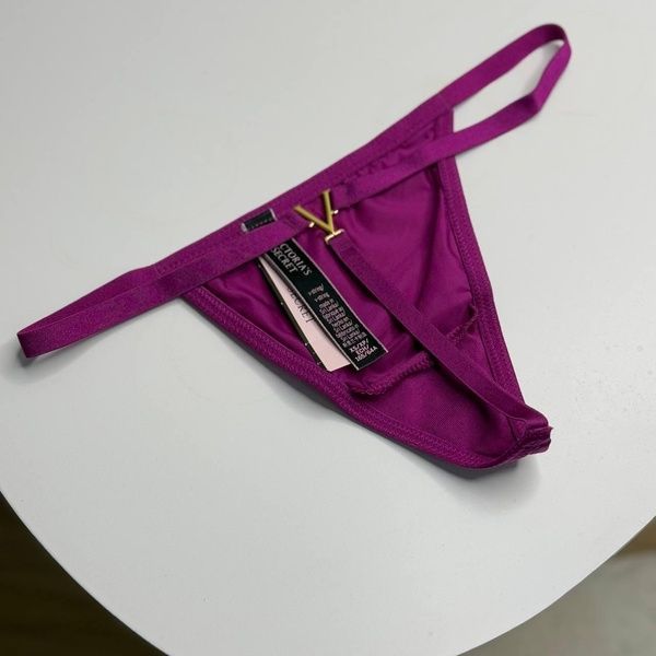 Трусики-стрінги жіночі люксові Victoria's Secret фуксія l16-17i-r1r фото