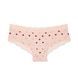 Трусики-чики женские хлопковые с кружевом Victoria's Secret Lace-Waist Cotton Cheeky Panty пудровые yye-zuj-3t8 фото 1