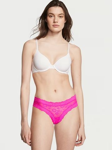 Трусики-чики женские кружевные Victoria's Secret малиновые ifm-22k-wng фото