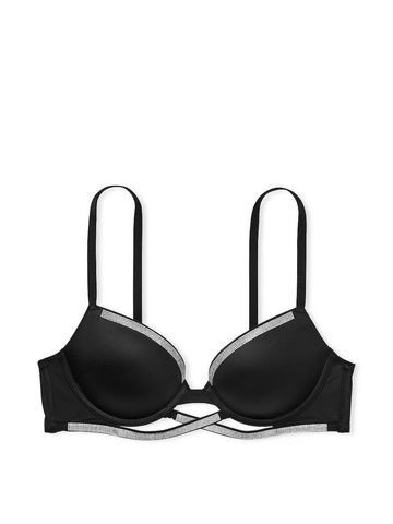 Бюстгальтер с пуш-ап Victoria's Secret Cradle Shine Strap Push-Up Bra черный cu3-cvq-16r фото