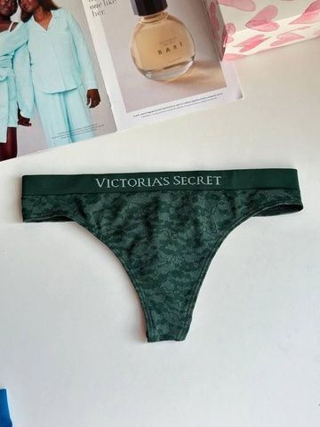 Трусики-стринги женские с микрофибры Victoria's Secret Seamless Thong Panty зеленые hoh-krt-lxy фото