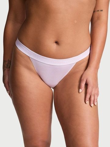 Трусики-бикини женские Victoria's Secret Cotton Tanga Panty сиреневые nhl-6tt-2w7 фото