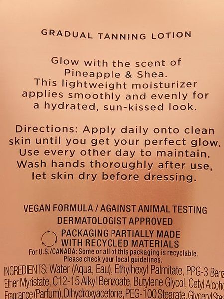 Лосьон-автозагар для тела Victoria's Secret Pineapple & Shea Glow Tanning Lotion, 200 мл 007-ai0 фото