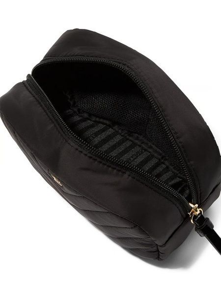 Косметичка міні чорна Victoria's Secret Shine Logo Travel Makeup Bag 27107851 фото