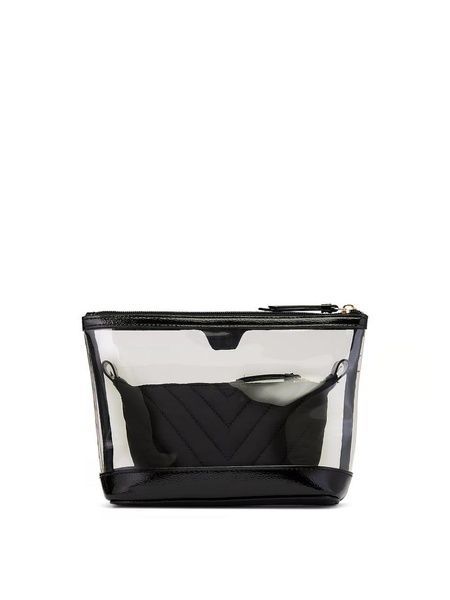Косметичка черная 2 в 1 Victoria's Secret 2-Piece Makeup Bag b63-2i5 фото