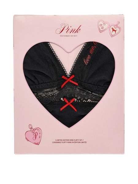 Комплект білизни (бралет + труси) чорний Victoria's Secret PINK Limited-Edition PINK Wink 4vi-lrq-erv фото