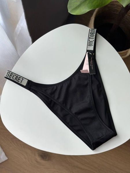 Купальник со стразами Victoria's Secret (трусы М+бюстгальтер 34С) черный 808-b9c фото