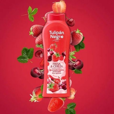Гель для душа TULIPAN NEGRO Fresa & Cereza Клубника и вишня, 650 мл ac7-313 фото