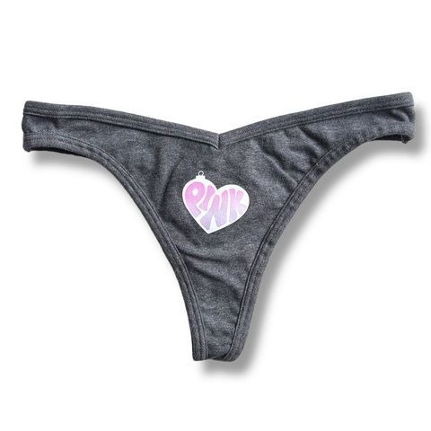 Трусики-стринги женские PINK Victoria's Secret серые 800-590 фото