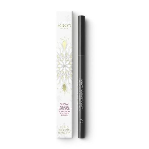 Подводка для глаз Kiko Snow-Sissed Holiday Slim Stroke Micro Eyeliner & Kajal 04 Black Slalom 299-98i фото