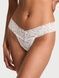 Трусики-стринги женские кружевные Victoria's Secret Lace Thong Panty белые 5nr-gde-1fw фото 1