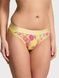 Трусики-стринги женские хлопковые з логотипом Victoria's Secret Logo Cotton Thong Panty желтые ek4-1tl-h85 фото 1