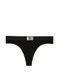 Трусики-стрінги жіночі бавовняні з лого Victoria's Secret Logo Cotton Shine Patch Thong Panty чорні ka9-80y-og3 фото 2