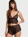 Піжама шорти + топ чорна Victoria's Secret Jingle Bells Mesh Cami Set sn7-mal-1y3 фото 1