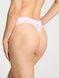 Трусики-стринги женские хлопковые з логотипом Victoria's Secret Logo Cotton Thong Panty белые ddd-reu-pdo фото 2