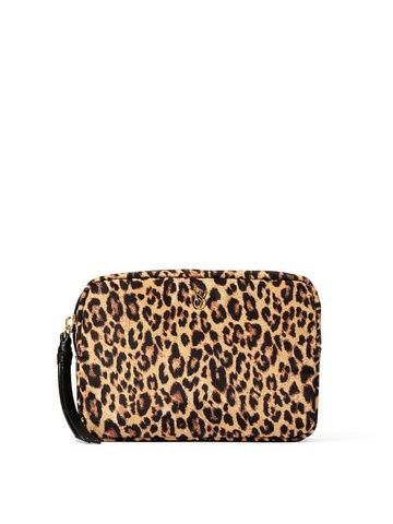 Косметичка мини леопардовая&nbsp;Victoria's Secret Shine Logo Travel Makeup Bag 27107848 фото