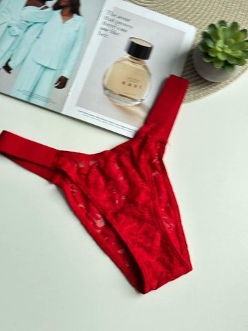 Трусики-бразилиана женские PINK Victoria's Secret красные 4ge-73n-eag фото