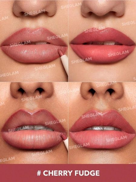 Помада-карандаш для губ 2 в 1 Sheglam Glam 101 Lipstick & Liner Duo - Cherry Fudge 06i-4a0 фото