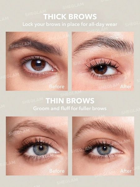Фиксирующий гель для бровей + щеточка Sheglam Set Me Up Brow Hold-Crystal Clear 5i5-581 фото