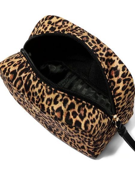 Косметичка мини леопардовая&nbsp;Victoria's Secret Shine Logo Travel Makeup Bag 27107848 фото