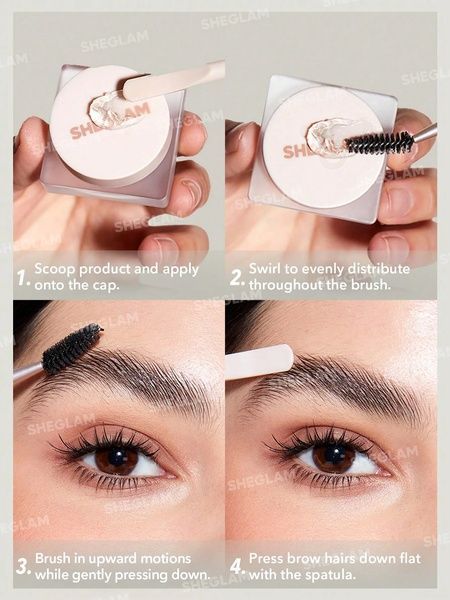 Фиксирующий гель для бровей + щеточка Sheglam Set Me Up Brow Hold-Crystal Clear 5i5-581 фото