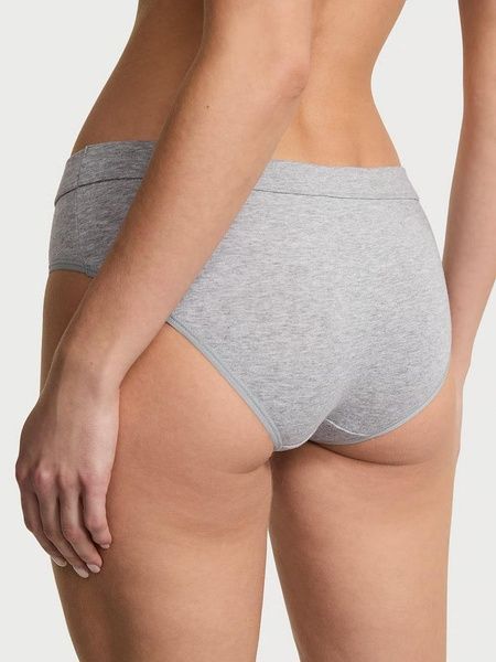 Трусики-хипстер женские Victoria's Secret Logo Cotton Hiphugger Panty серые bc6-2qh-anb фото