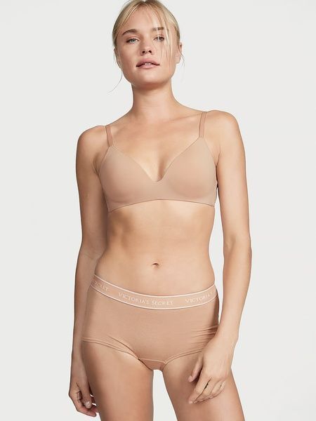 Бюстгальтер без пуш-ап Victoria's Secret Lightly-Lined Wireless Bra бежевый snc-h2b-8bi фото