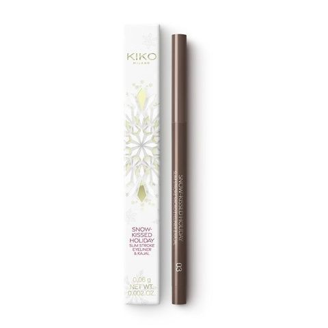 Подводка для глаз Kiko Snow-Sissed Holiday Slim Stroke Micro Eyeliner & Kajal 03 Toffee Trail a0c-14a фото