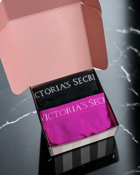 Подарочная коробка брендовая Victoria's Secret розовая в полоску XS oc7-j1w-qwc фото