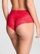 Трусики-чіки жіночі безшовні з мереживом PINK Victoria's Secret No-Show Cheeky Panty червоні hbq-a8e-fpn фото 3