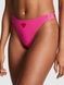 Трусики-стринги женские хлопковые PINK Victoria's Secret Logo Cotton High-Leg Thong рзовые xed-s7f-4z5 фото 2