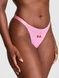 Трусики-стринги женские хлопковые PINK Victoria's Secret Logo Cotton Shine Micro Thong Panty розовые  3vt-lca-az1 фото 1
